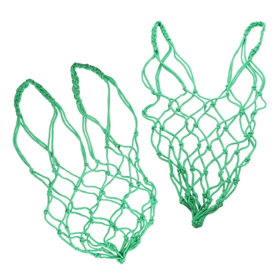 LOLIPPYY Worgeous 2-Pack Slow Hay Nets with Nylon Mesh and Hanging Design, Efficient Animal Feeding Solution for Farms