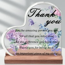 Thank You Gifts, Heart Acrylic Plaque Signs, Appreciation Gifts for Teachers, Coworkers, Friends, Family