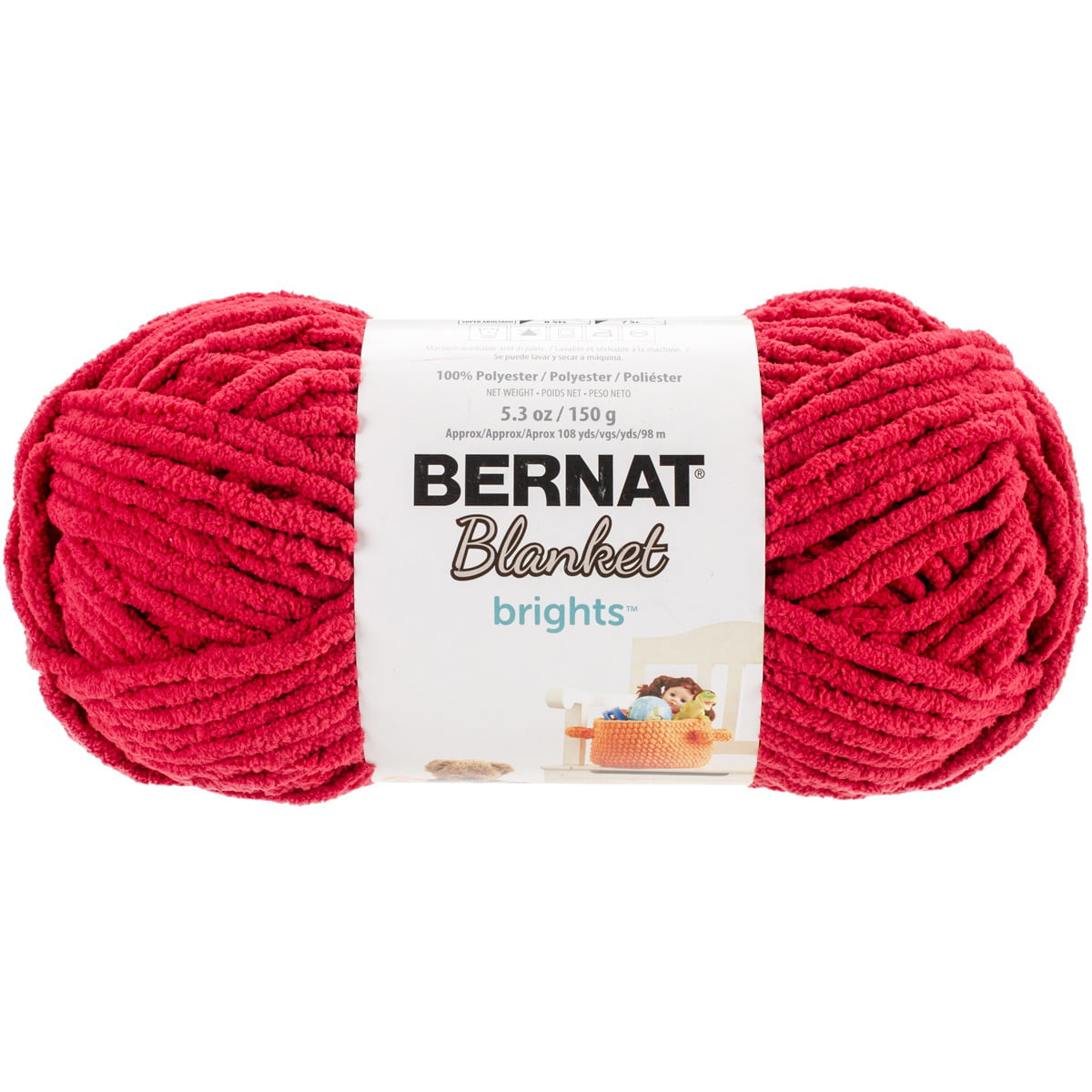 Bernat Blanket Brights Yarn - Race Car Red, Multipack of 6 
