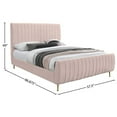 thumbnail image 7 of Pemberly Row Contemporary Transitional Pink Finish Velvet Full Bed, 7 of 7