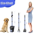 thumbnail image 4 of AUTOWT Blue Dog Pooper Scooper, Stainless Steel Rake Kit with 20 Poop Bags and Adjustable Long Handles, 4 of 7