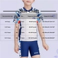 thumbnail image 3 of Fesfesfes 6-14Years Boys Swim Sets Short Sleeve Rash Guard Swimwear Summer Quicking Dry Swimsuit Bathing Suit Casual Bathing Suit(Blue,6 Years), 3 of 5