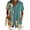 #329-Green, variant on Women's Casual Loose Floral Print Waffle Knit Collar Button Down Short Sleeve Top Breathable Lightweight Blouse