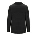 thumbnail image 4 of Cable Knit Sweater for Men Solid Color Stabd Collar Sweater Long Sleeve Cardigan Jacket with Leather Buckle Black 3XL, 4 of 5