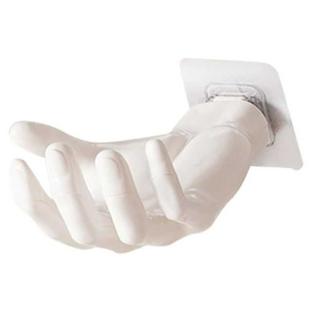 Cintre Porte-Clés Multifonctions Punch Libre Support de Rangement Suspendu à la Main Blanc