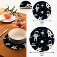 thumbnail image 3 of Coolnut Space Astronaut Pot Holder Set of 2, Heat Resistant Round Cotton Hot Pads Table Mats Trivets for Hot Dishes/Pot/Bowl/Teapot/Hot Pot Holders, 7"+ 9", 3 of 6