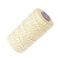 thumbnail image 2 of Cuerda de hilo de algodón de 100M x 2MM, cuerda de doble Color, cordel decorativo para panaderos para manualidades DIY y envoltura de regalos, Kits de decoración para fiestas Amarillo blanco Naiovety  JJ24524-02, 2 of 6