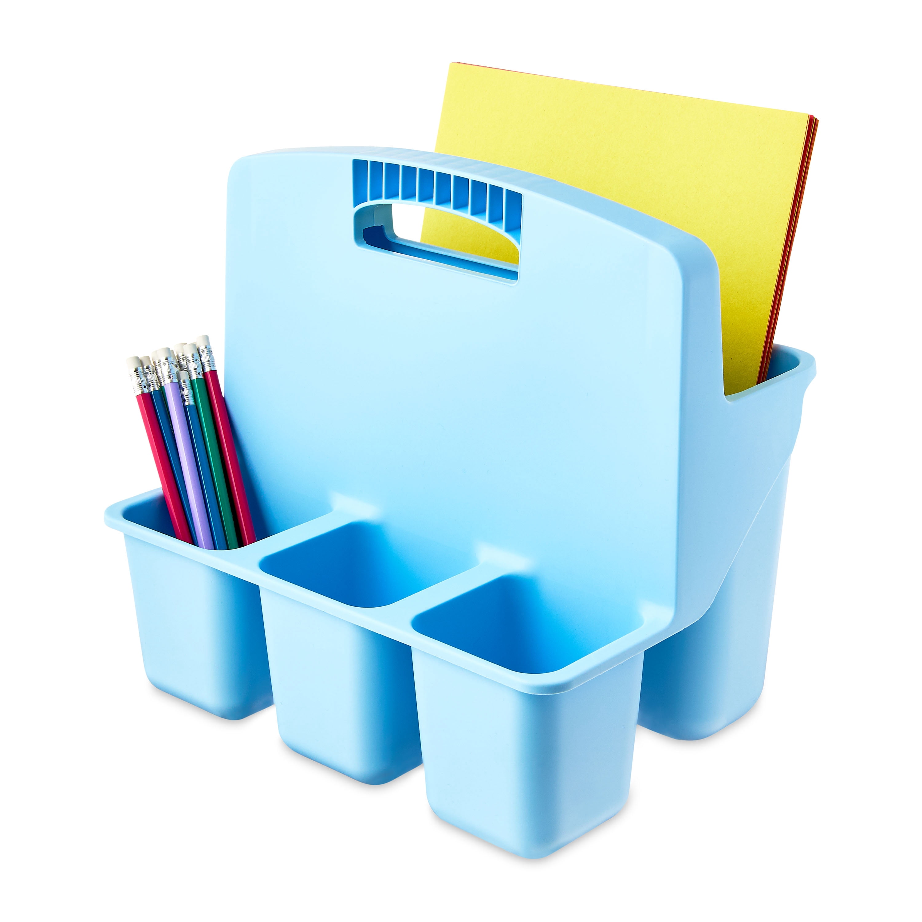 Pen+Gear Large Supply Caddy, 11.81" x 8.43" x 11.04", Sky Blue