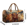 thumbnail image 2 of Vintage Patchwork Quilted Travel Bag Printed Quilted Duffle Bag With Strap,Printed Retro Weekender Luggage Retro Style For Everyday Travel, 2 of 7