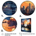 thumbnail image 3 of Designart "Windy City Pop Art III" Cityscapes Floater Framed Canvas Print, 3 of 7