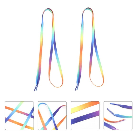 CTIRCHIU 1 Pair Flat Fashionable Multi Elastic Shoe Laces for Athletic Shoes