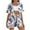 Navy, variant on Antqov Beach Outfits for Women, Fashion Style Tropical Print Short Sleeve Loose Fitting Blouse Shorts Set, Summer Vacation Soft Lightweight Comfy 2 Piece Sets Beachwear