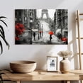 thumbnail image 3 of Elephant Stock Paris Rainy Day Wall Art - Horizontal Canvas Wall Art - Living Room Wall Decor - City Canvas - Red And Gray Decor - 24" x 16", 3 of 8