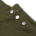 thumbnail image 5 of Rewenti Women Loose Denim Bib Hole Pants Overalls Jeans Demin Shorts Jumpsuit Green L(L), 5 of 6