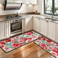 thumbnail image 3 of Kitchen Rugs Sets Of 2,Pioneer Flower Floral Print Pattern Anti Fatigue Kitchen Mat Rugs Non Slip Washable,Decorative Kitchen Floor Mats for Kitchen,Sink,Laundry,17"x47"+17"x47", 3 of 5