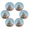 thumbnail image 2 of 15.4" Round Placemat Set of 6 Polyester Fabric Place Mats Non-Slip Dining Kitchen Table Mats for Kitchen Party Decor Lollipops Christmas Tree, 2 of 5