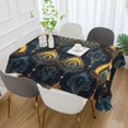 thumbnail image 2 of Yayeee Tablecloths 60" x 120" Rectangle Wrinkle Resistant Party Table Cover, Navy Blue Art Pattern, 2 of 8