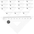 thumbnail image 5 of WHAMVOX 12pcs Geometry Rulers Tools Drawing Triangle Rulers Plastic Measure Rulers, 5 of 8