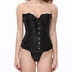 thumbnail image 2 of Corsé literario de hueso de encaje retro de moda para mujer, sujetador de abdominoplastia de jacquard para mujer, ropa interior moldeadora de boda fruncida - L, 2 of 6