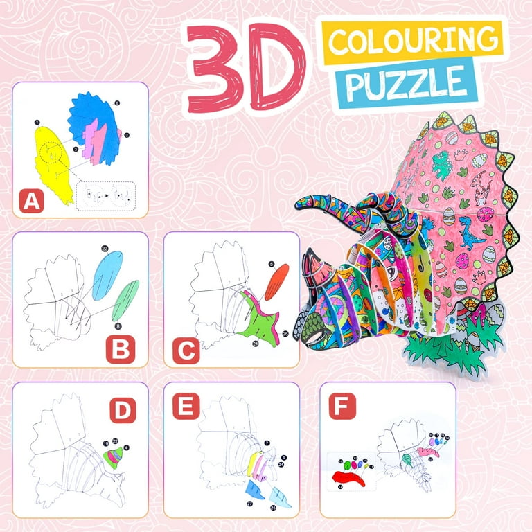 Dream Fun DIY Craft Kit for 2-9 Kids Arts and Crafts Supplies for 4 5 6 7 8  Year Old Girl Boys Craft Kits for 4-10 Year Old Girl Birthday Gift Age
