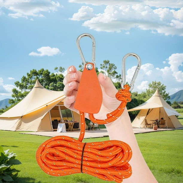 Estante colgante con polea y cuerda Cuerda para colgar en tiendas de campaña al aire libre Cuerda resistente para tiendas de campaña Cuerda para colgar sombrillas Cuerda para colgar tiendas de ...