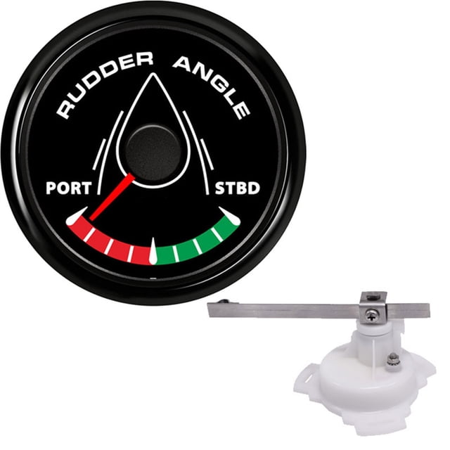 Boat Marine 85mm Rudder Angle Indicator 0-190 ohm With Rudder Angle Sensor With 8 color backlight 12V/24V