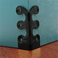 thumbnail image 5 of QZS 1.9x1In Durable Corner Protectors,Portable Baseboard Corner Decorative for Table,Black Baseboard Protectors for Cabinet Doors, 5 of 6