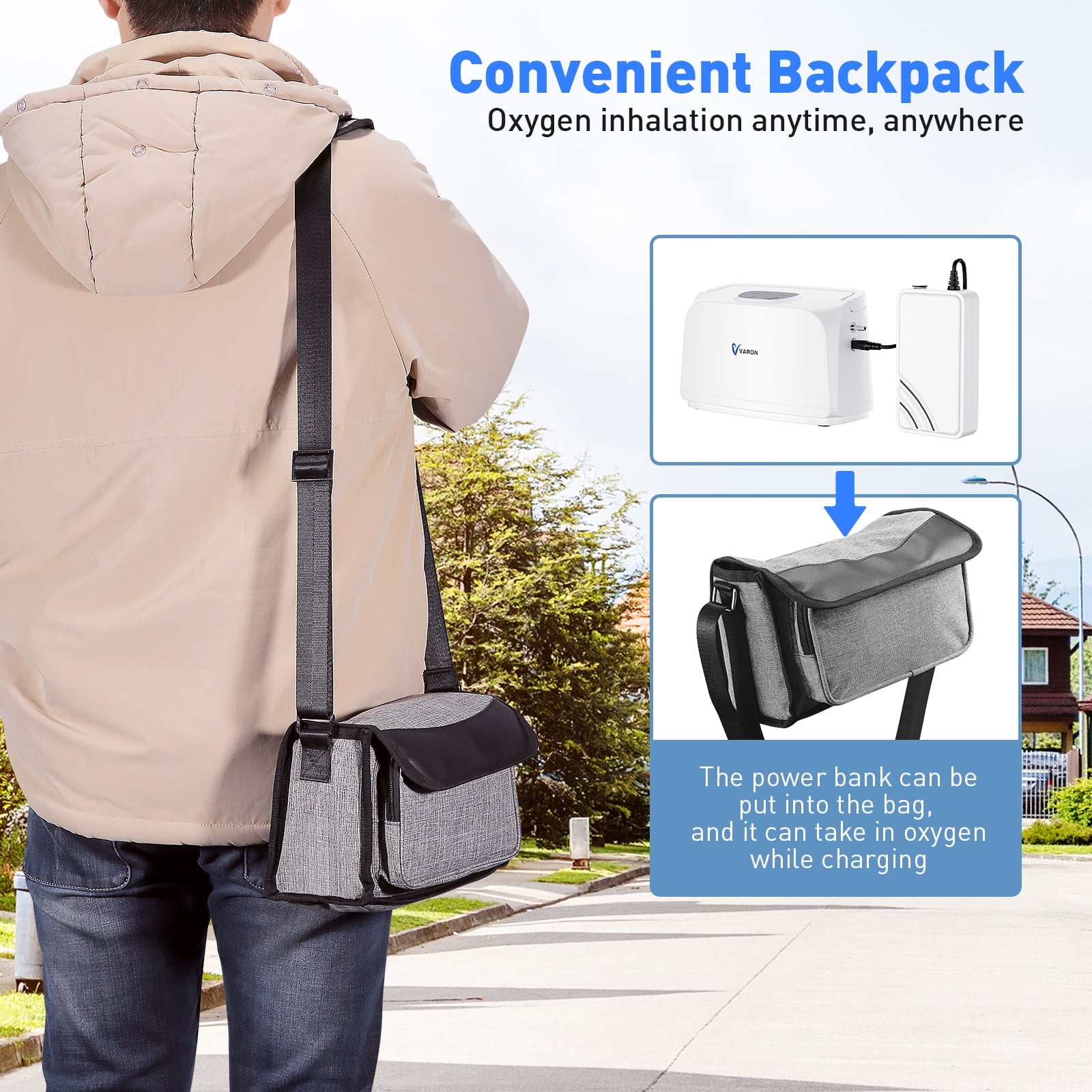 Nantfun 33% 3LOxygen&generator Tube &𝗐𝗂th Accessories-(lightweight) Quiet(3charging mode) Concentrator for Home use&Travel Use ma G43