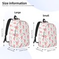 thumbnail image 2 of Bingfone Hello Rabbit Print Canvas College Laptop Backpack, Large Capacity Lightweight College Bookbag Casual Daypack-Medium, 2 of 5