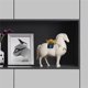 thumbnail image 5 of Adorno de caballo blanco de la suerte con lingote de oro - Decoración del hogar imprescindible, 5 of 7
