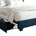 thumbnail image 5 of Castle Place Velvet Platform Bed, King Size, Navy Blue with Storage, 5 of 10