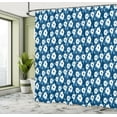 thumbnail image 4 of Ambesonne Flower Shower Curtain, Daisy Blossom Botany Spring, 69"Wx84"L, Azure Blue and Night Blue, 4 of 4