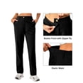thumbnail image 6 of Little Donkey Andy Women's Golf Pants Stretch Quick Dry Business Casual Slacks with Pockets, Black XS, 6 of 6