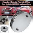thumbnail image 2 of 2pcs Car Chrome Pancake High Air Flow Air Filter For All 1 Inch Su Hs4 Carburettors 14x3cm, 2 of 5