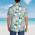 thumbnail image 6 of Haiem Colorful Dog Printed Hawaiian Shirt for Men - Men’s Casual Beach Summer Shirts - Stretch Fabric with Modern Fit-Small, 6 of 9