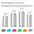 thumbnail image 2 of 6 Pack Reusable Silicone Can Protector Lid or Covers with Resealable Nozzle for Standard Soda/Beverage/Beer Cans,6 x Beverage Can Lids,Photo Color, 2 of 8