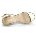 thumbnail image 4 of BLISSFUL STEP Women's Open Toe Glitter Ankle Strap Stiletto Heel Sandals, 4 of 7