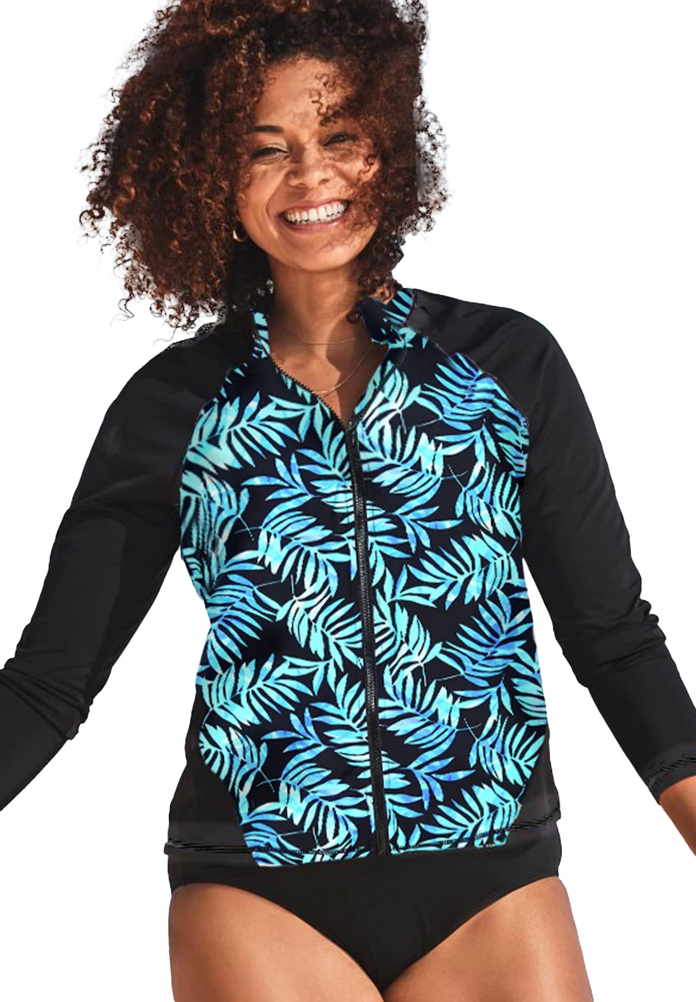 plus size swim long sleeve