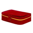 thumbnail image 4 of atorakushon Maroon Velvet Folding jewellery Vanity Box Make-Up pouch Multipurpose 16 pair Earrings With Free Ring Box Organizer, 4 of 4