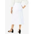 thumbnail image 2 of Jessica London Women's Plus Size True Fit Front Button Casual Denim Skirt, 2 of 5