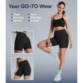 thumbnail image 3 of Nirlux Womens Biker Shorts With Pockets-Yoga Shorts For Women Regular & Plus Size For Gym & Yoga Size 10, 6" Inseam, Black, 3 of 6
