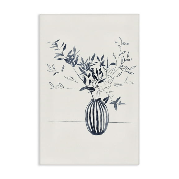 Stupell Industries Minimal Bud Vase Botanical & Floral Painting Gallery Wrapped Canvas Art Print Wall Art, 16 x 24
