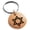 Multi-Color, variant on Stainless Steel Hexagram Star of David Engraved Small Medallion Circle Charm Celtic Keychain Keyring