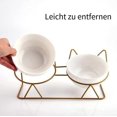 thumbnail image 4 of Cat Bowls, Double Ceramic Pet Bowls with 15° Inclined Raised, 4 of 4
