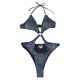 thumbnail image 2 of Gibobby Trajes de Baño Mujer Completos Trajes de baño con cuello en V profundo para mujer, traje de baño sin espalda con patrón de , traje de baño adelga(Marina,M), 2 of 5