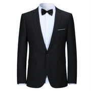 Cloudstyle Men's Slim Fit One Button Solid Suit Blazer Jacket Casual Party Sport Coat