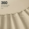 thumbnail image 3 of Superior 1000 Thread Count Egyptian Cotton Sheet Set, Deep Pocket Bed Sheets, King, Tan, 3 of 13