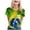 A-Green634, variant on XIAONU Summer Women's Brazil Flag Crew Neck Tee Short Sleeve Game Day Casual Summer T-Shirt