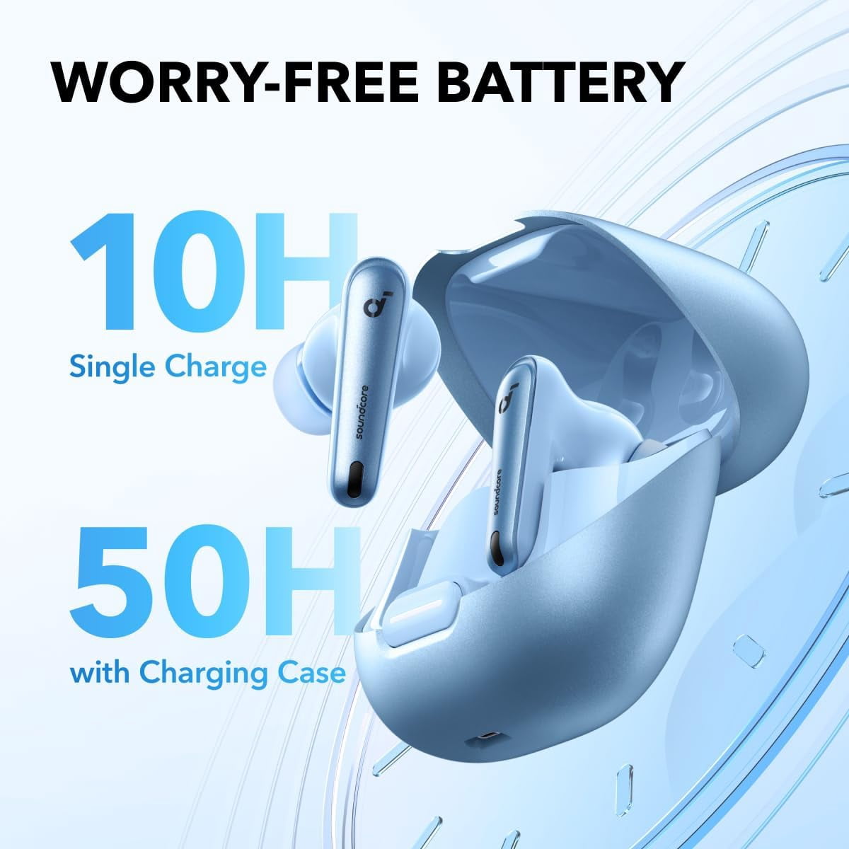 Restored Like New Soundcore by Anker Liberty 4 NC Wireless Noise Cancelling Earbuds, 98.5% Noise Reduction, Wireless Charging (Refurbished)