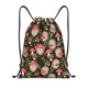 thumbnail image 1 of Fotbe Edgehog and Mushrooms Bolsa Mochila con Cordón Estampada, Bolsa de Gimnasio Deportiva, Bolsa Cinch, Bolsa con Cordón para Hombres y Mujeres-Small, 1 of 6